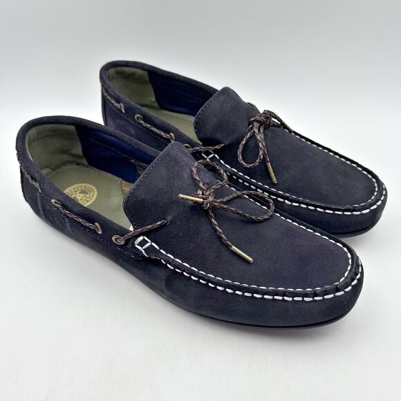 Barbour Mens Jenson Loafers US 8 EU 41 Navy Blue Suede NIB - Picture 6 of 13
